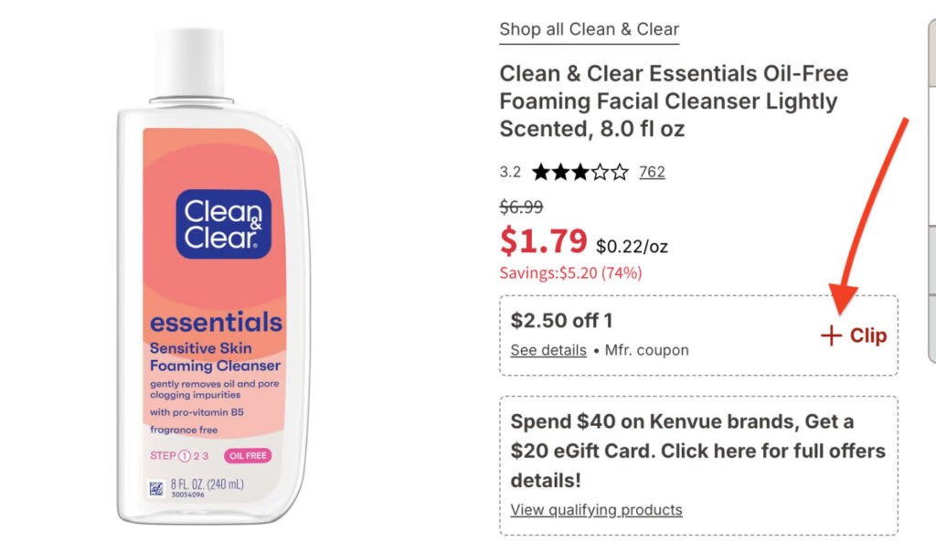 Free Clean &Amp; Clear Oil-Free Foaming Facial Cleanser At Walgreens